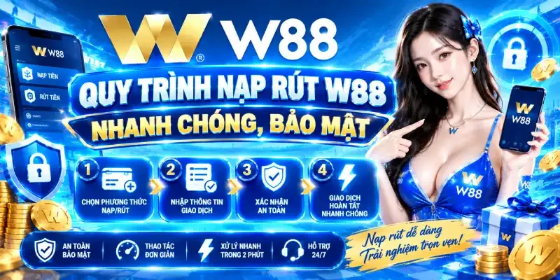 Trang chủ 11 Minh họa quy trình nạp rút, xác minh KYC và lưu trạng thái giao dịch W88
