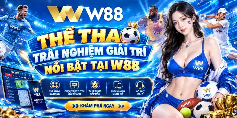 Trang chủ 9 Minh họa bóng đá, bóng rổ, quần vợt và Esports trong trải nghiệm W88